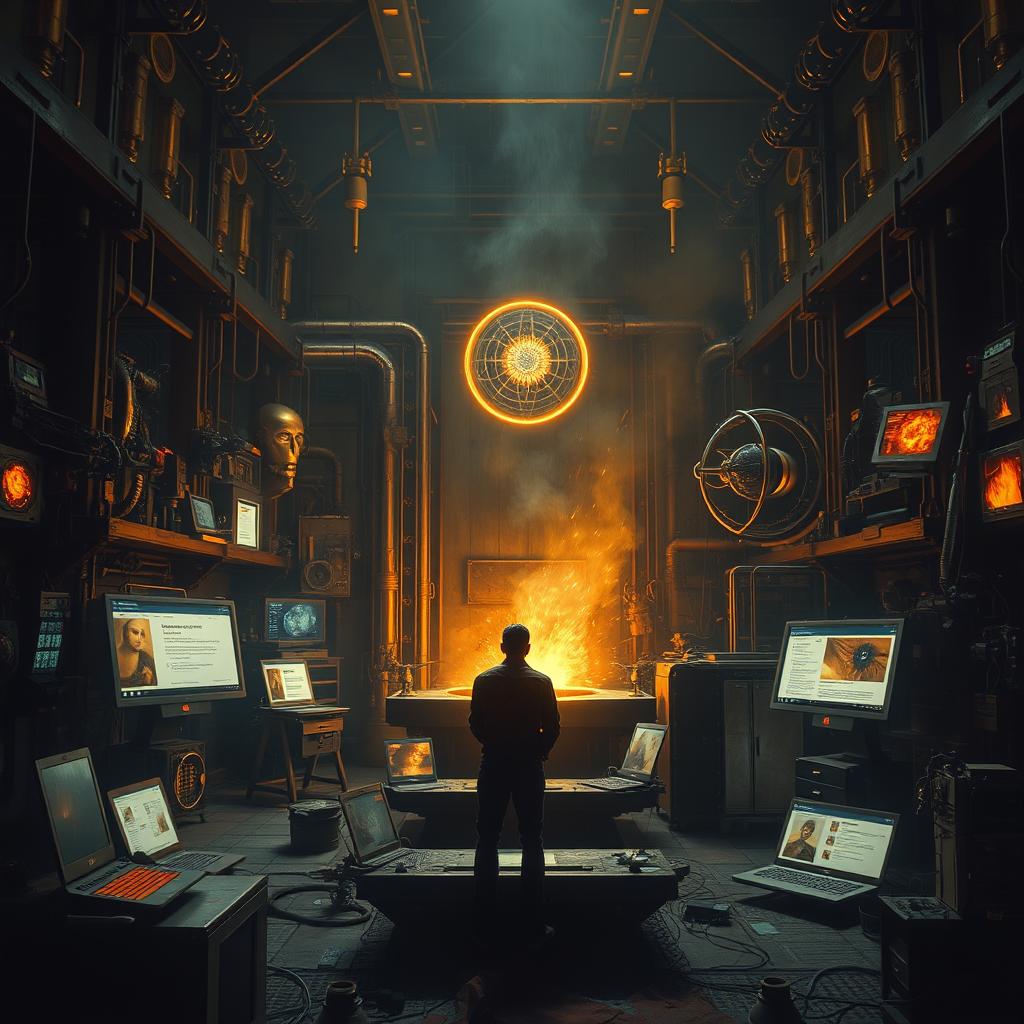 Solitary figure before a layered digital horizon for the April 21, 2026 Thinker X draft post