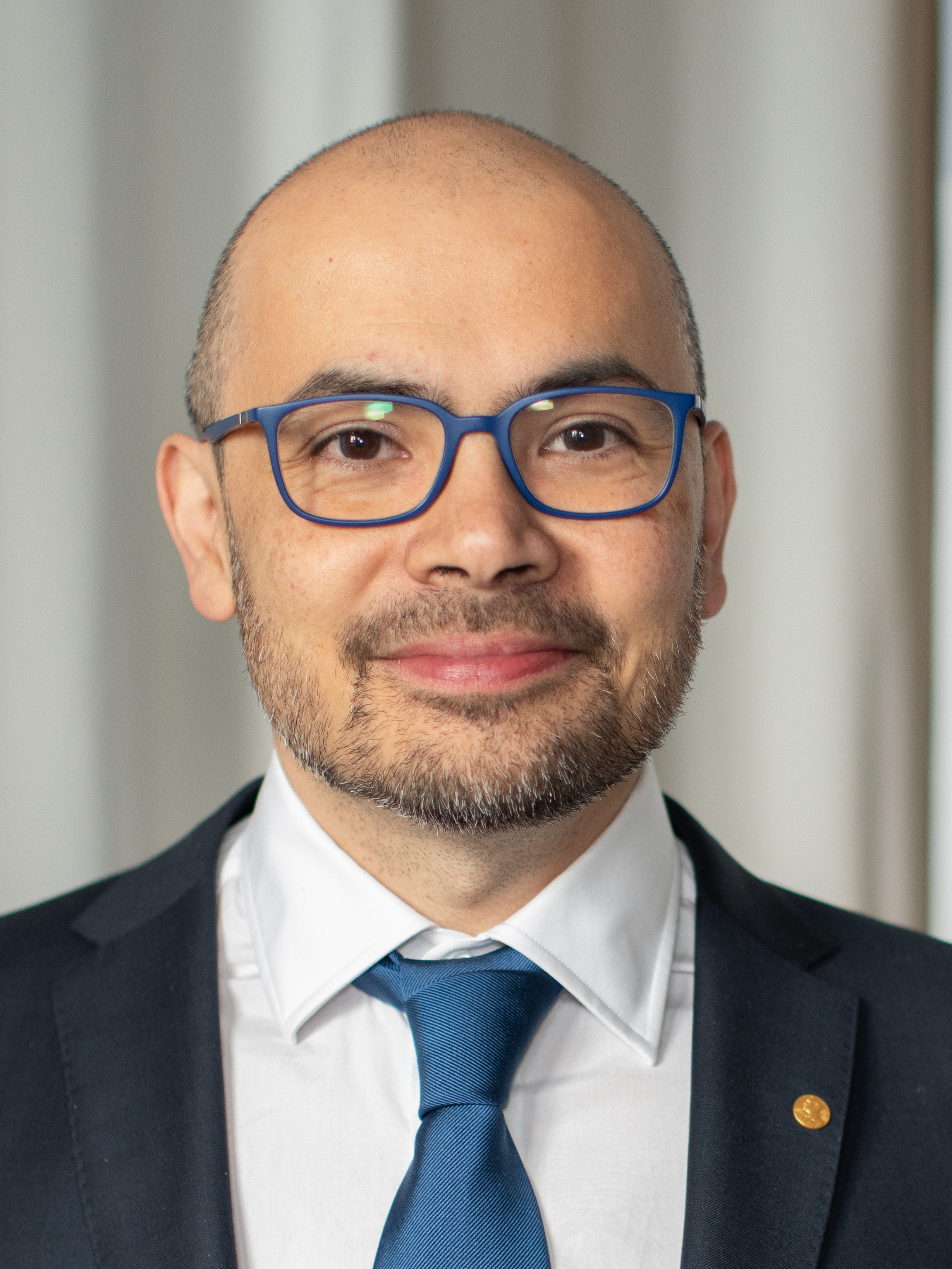 Portrait of Demis Hassabis during Nobel Prize week in Stockholm, 2024.